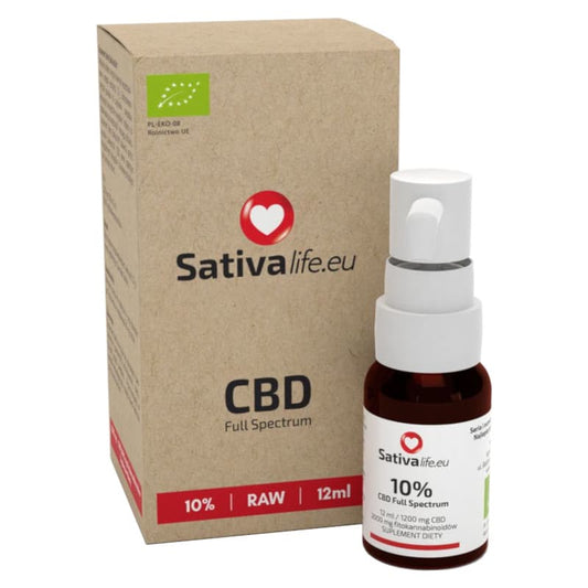 Olejek CBD 10% Sativa Life - Naturalny olejek z konopi siewnych - 12 ml