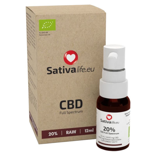 Olejek CBD 20% Sativa Life - Naturalne wsparcie zdrowia - 12 ml