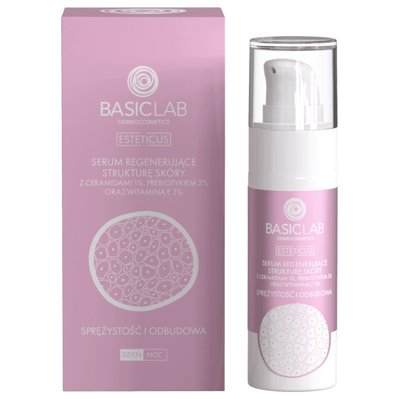 Serum regenerujące strukturę skóry z ceramidami 1% BASICLAB - Sprężystość i Odbudowa - 30 ml
