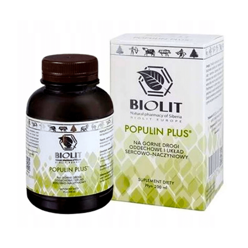 Populin Plus BIOLIT - Na górne drogi oddechowe i układ sercowo-naczyniowy - 200 ml