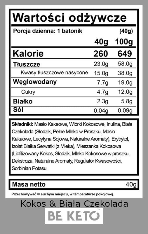 Keto Baton BeKeto - Idealny na szybką energiczną przekąskę - Różne smaki 40 g (Smak: orzechowy)