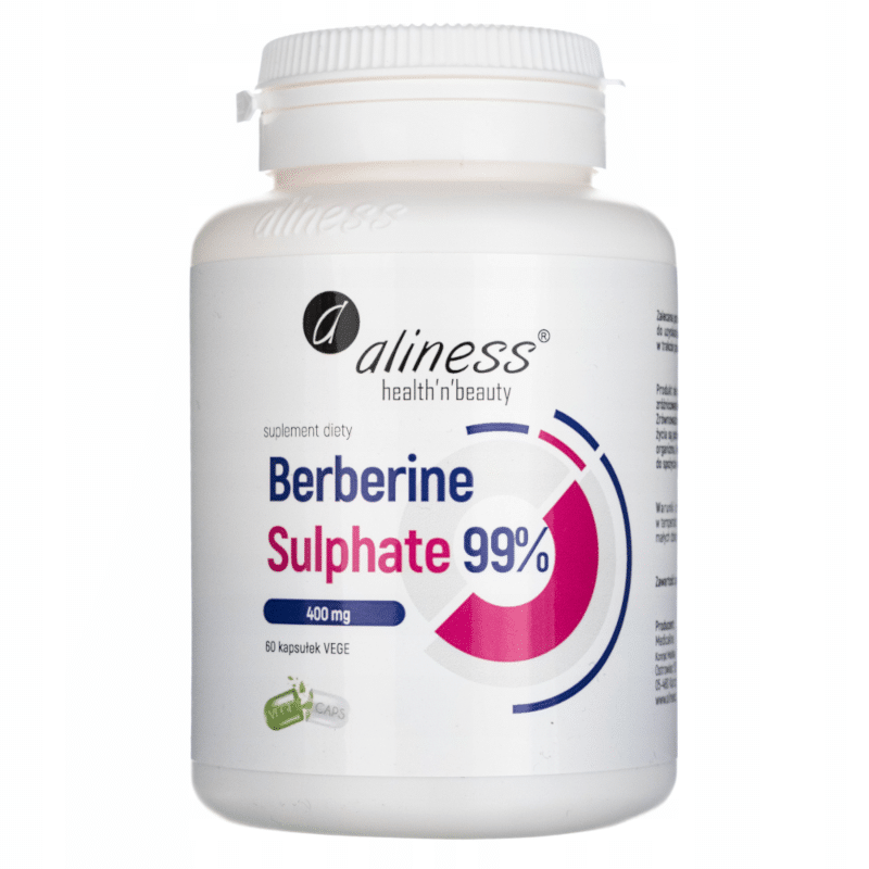 Berberine Sulphate Aliness - 99% berberyny 400mg - 60 kapsułek vege