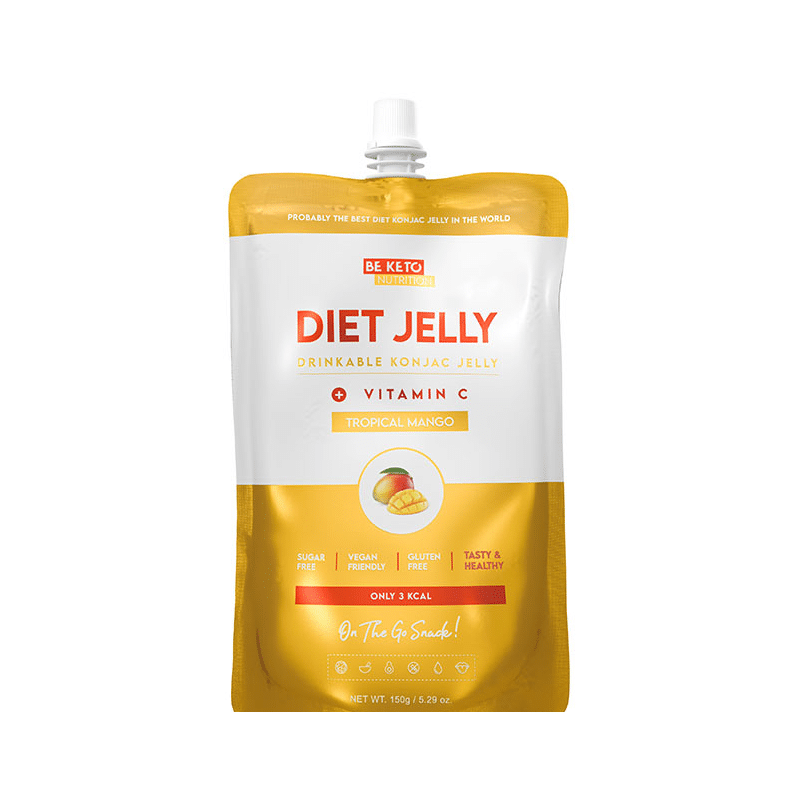 Galaretka Dietetyczna Konjac BeKeto - W czterech różnych smakach - 150 g (Smak: tropikalne-mango)