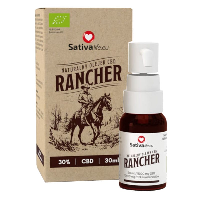 Olejek CBD Rancher 30% Sativa Life - Olej z nasion konopi włóknistych - 30ml