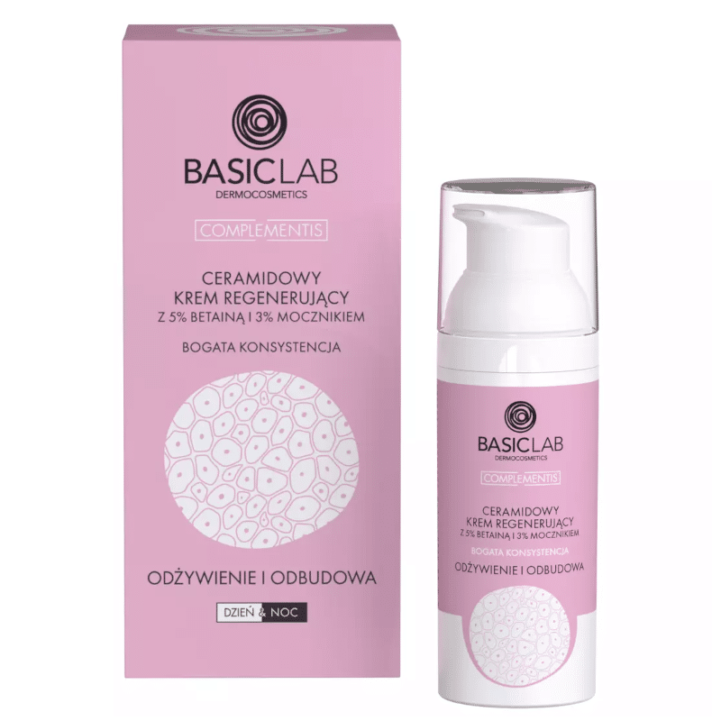 Ceramidowy krem regenerujący BASICLAB - Intensywne odżywienie skóry - 50 ml