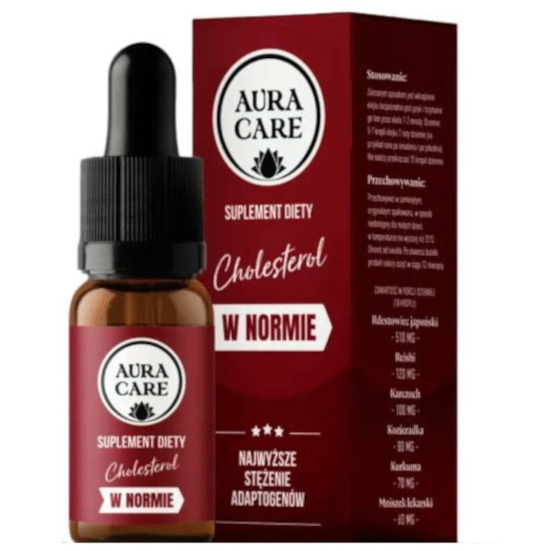 Cholesterol w normie Aura care - Rdestowiec japoński, Reishi, Mniszek lekarski - 10 ml