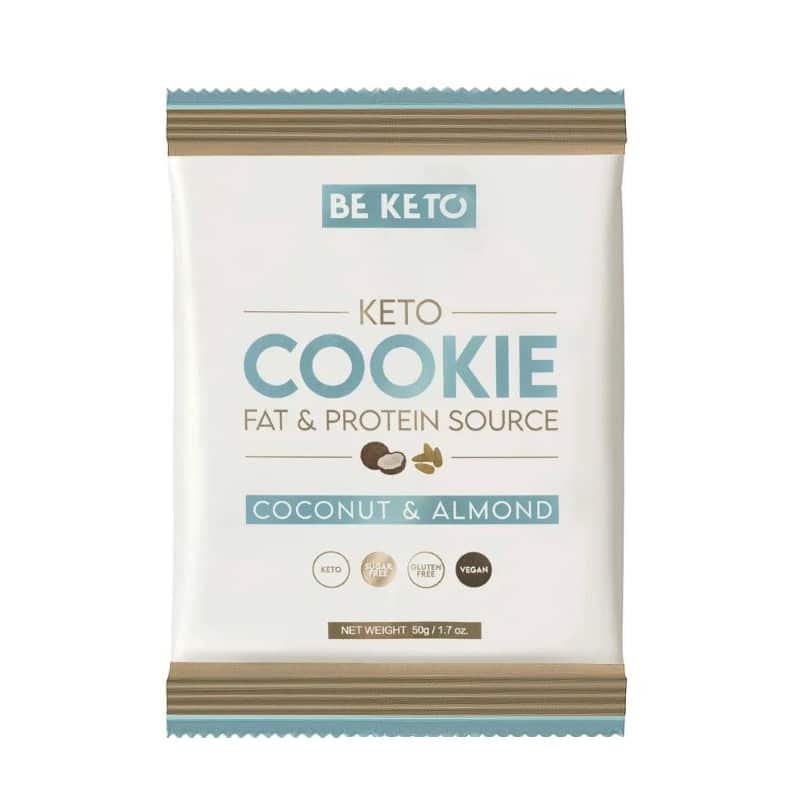 Keto Ciastko BeKeto - Przekąska proteinowa z niską zawartością węglowodanów - Różne smaki 50 g (Smak: kokos-migdal)