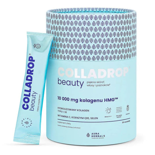 Colladrop Beauty kolagen HMG™ 10000 mg Aura Herbals - 30 saszetek różne smaki (Smak: mojito)