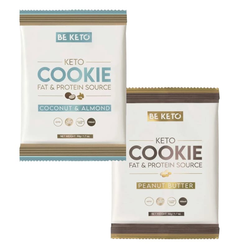 Keto Ciastko BeKeto - Przekąska proteinowa z niską zawartością węglowodanów - Różne smaki 50 g (Smak: kokos-migdal)
