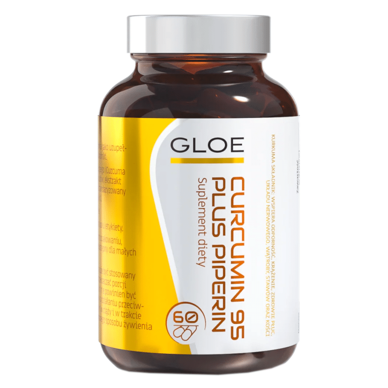 Curcumin 95 plus piperin Gloe - Wsparcie zdrowia i witalności - 60 kapsułek