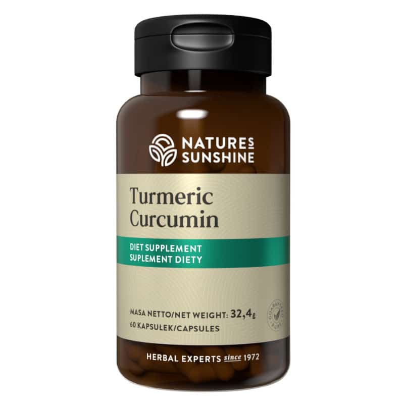 Kurkuma i imbir Turmeric Curcumin Nature's Sunshine - Wsparcie odporności - 60 kapsułek