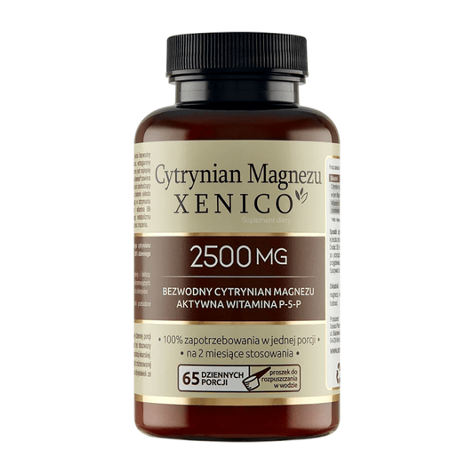 Cytrynian Magnezu Xenico Pharma - Układ nerwowy - 165 g 65 dziennych porcji