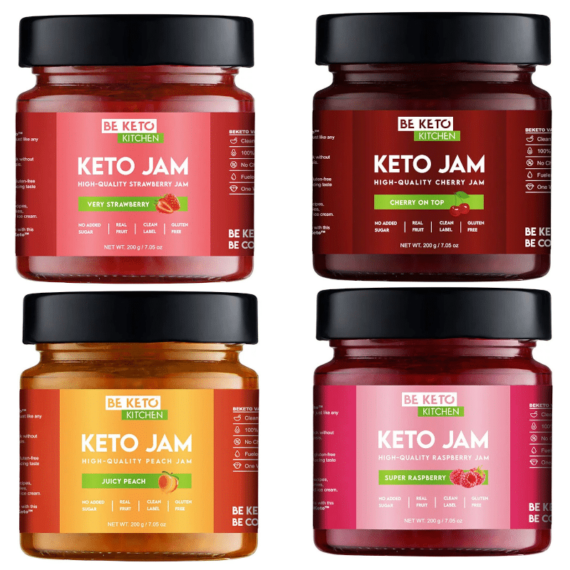 Keto Dżemy od Beketo - Smak bez Kompromisów i Minimalna Ilość Węglowodanów - 200 g (Smak: truskawkowy)