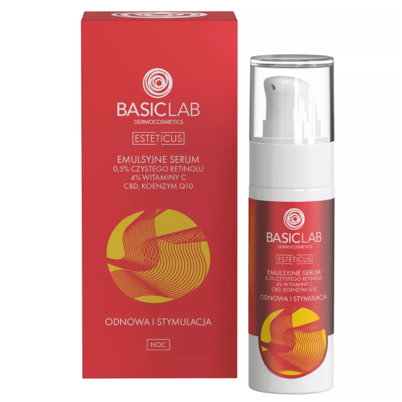 Emulsyjne serum BASICLAB - Przeciwzmarszczkowe oraz korygujące - 30 ml