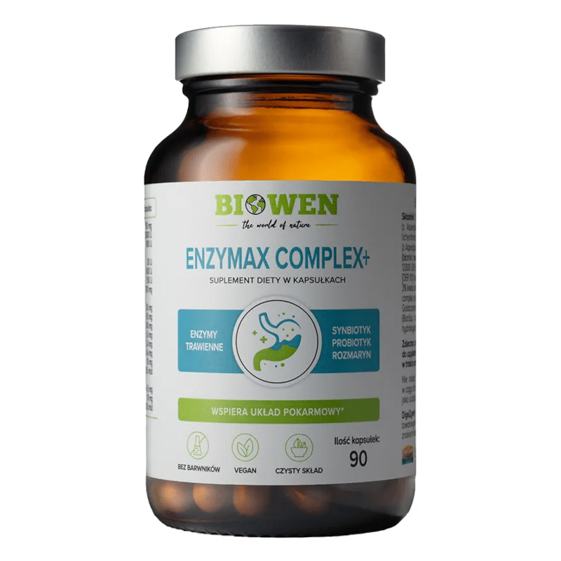 EnzyMax Complex+ Biowen - Enzymy trawienne - 90 kapsułek