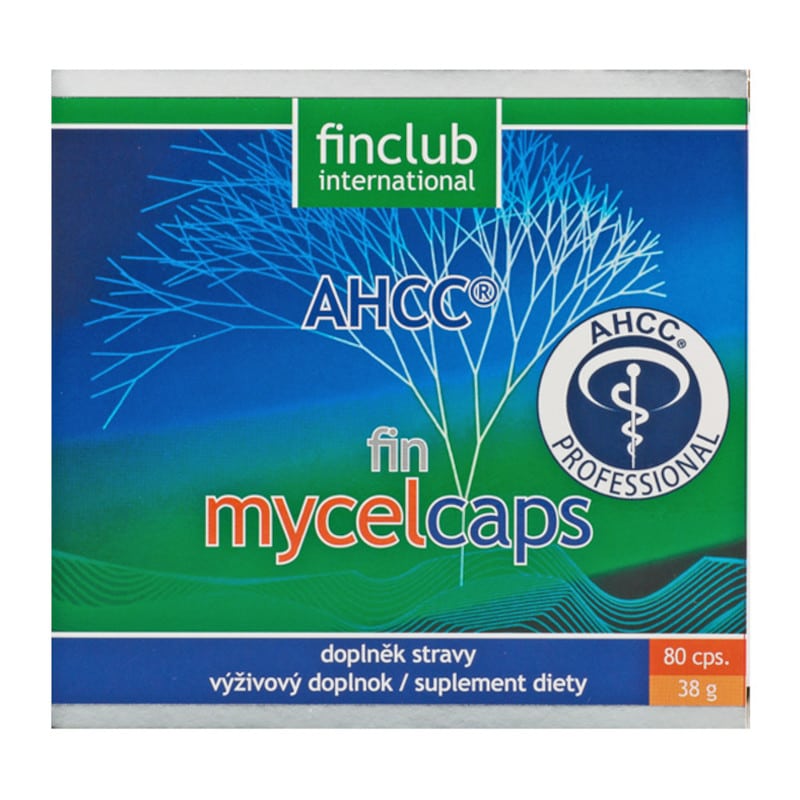 Finclub Fin Mycelcaps - Opatentowany związek AHCC z grzyba Shiitake - 80 kapsułek