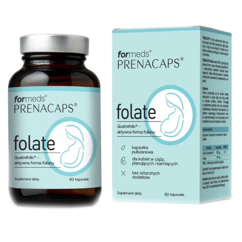 Folate Formeds Prenacaps - Dla wsparcia wzrostu tkanek matczynych w czasie ciąży - 60 kapsułek