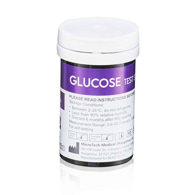 Testy paskowe GLUKOZA do Gluketo Meter BeKeto - Szybkie i precyzyjne pomiary glukozy - 50 sztuk