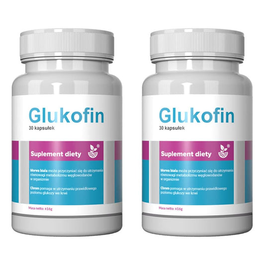 Glukofin - Wspiera prawidłowy metabolizm węglowodanów (Ilosc-opakowan: 2-opakowania)