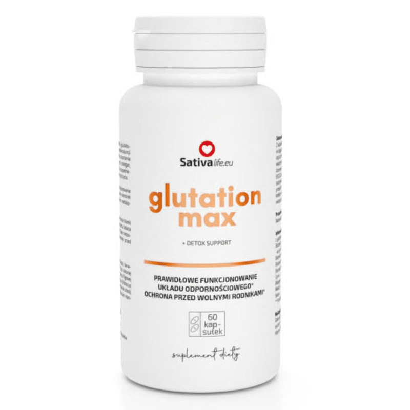 Glutation max Sativa Life - Detox suport wsparcie zdrowia i witalności - 60 kapsułek