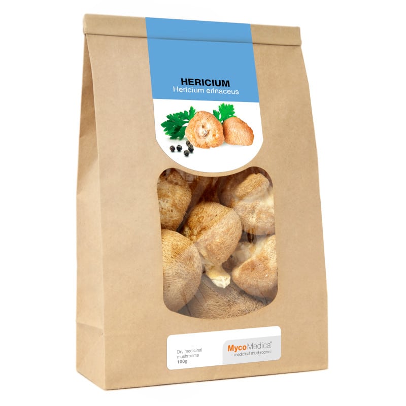 Hericium Grzyby suszone MycoMedica - Wspiera proces trawienia - 100 g
