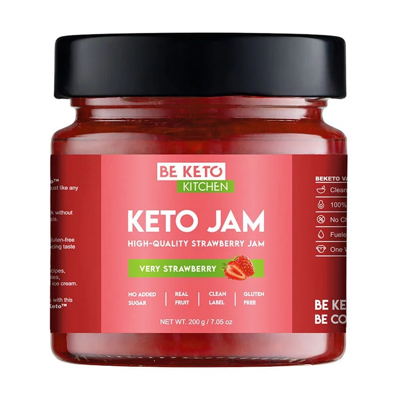 Keto Dżemy od Beketo - Smak bez Kompromisów i Minimalna Ilość Węglowodanów - 200 g (Smak: truskawkowy)