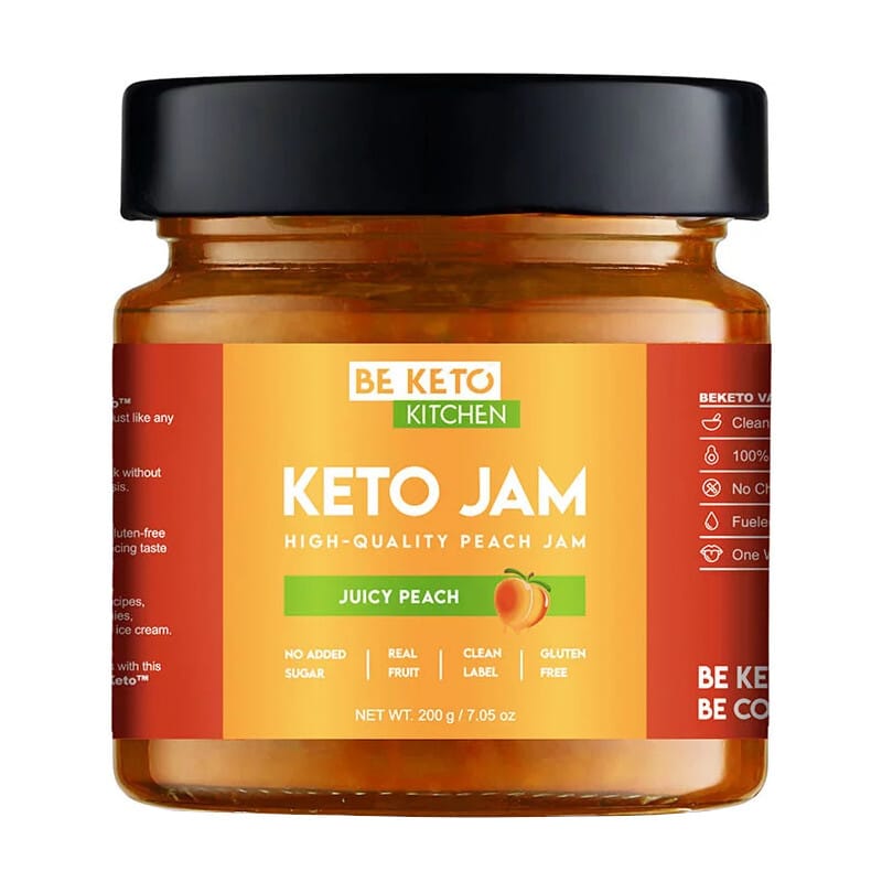 Keto Dżemy od Beketo - Smak bez Kompromisów i Minimalna Ilość Węglowodanów - 200 g (Smak: brzoskwiniowy)