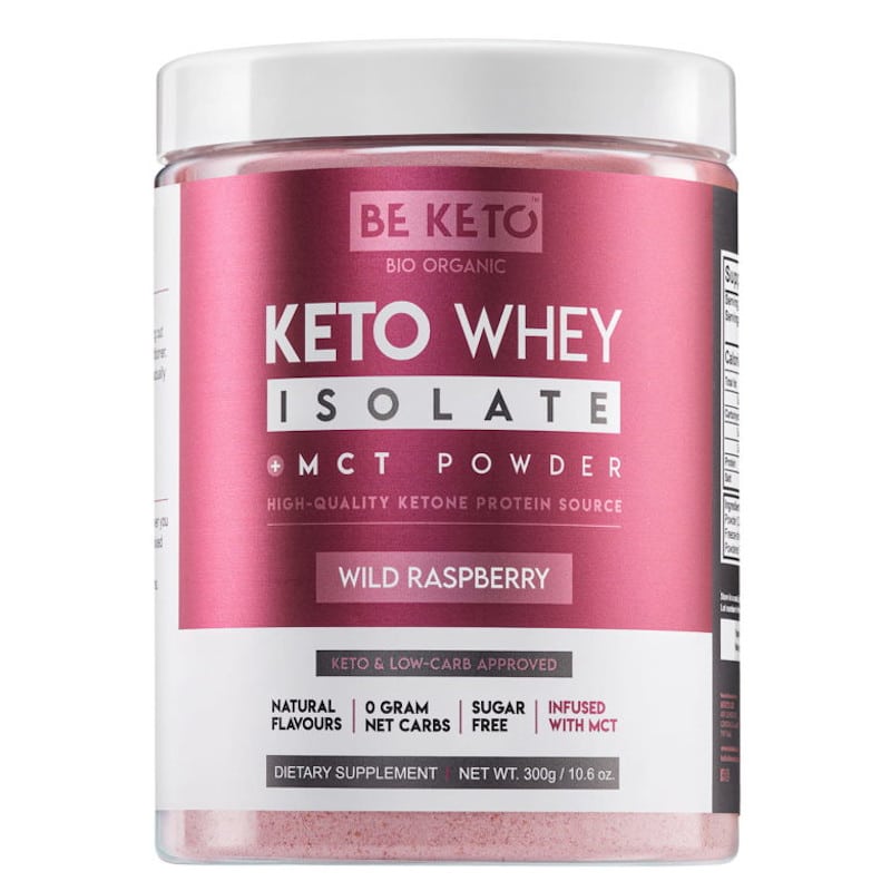 Keto Izolat Białka z olejem MCT BeKeto 300 g - Różne smaki (Smak: kokos-biala-czekolada)