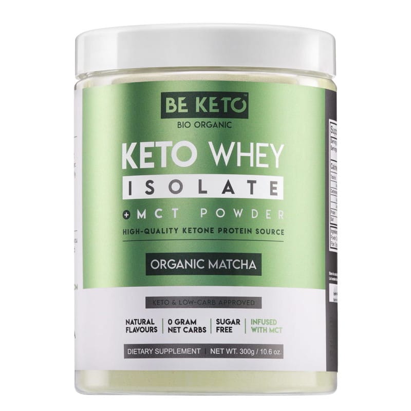 Keto Izolat Białka z olejem MCT BeKeto 300 g - Różne smaki (Smak: naturalna-czekolada)