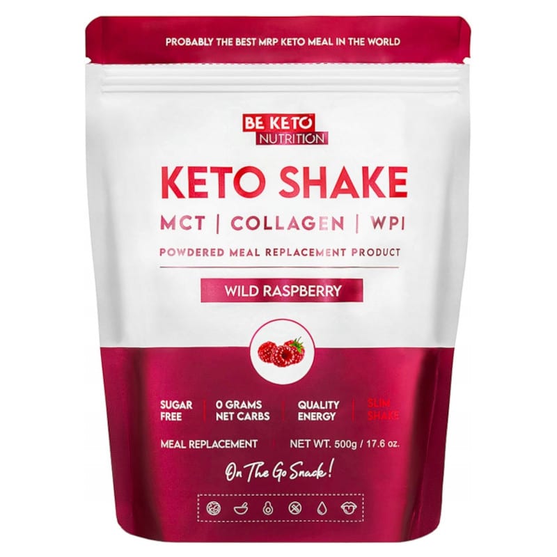 Keto Shake Wzbogacony Olejem MCT oraz Izolatem Białka BeKeto - Różne Smaki 500 g (Smak: francuska-wanilia)