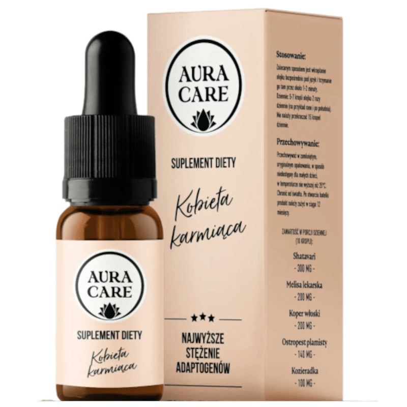 Kobieta karmiąca Aura care - Wsparcie dla mam karmiących piersią - 10 ml