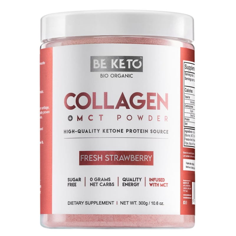 Kolagen z olejem MCT BeKeto w proszku 300 g - Różne smaki (Smak: naturalna-czekolada)