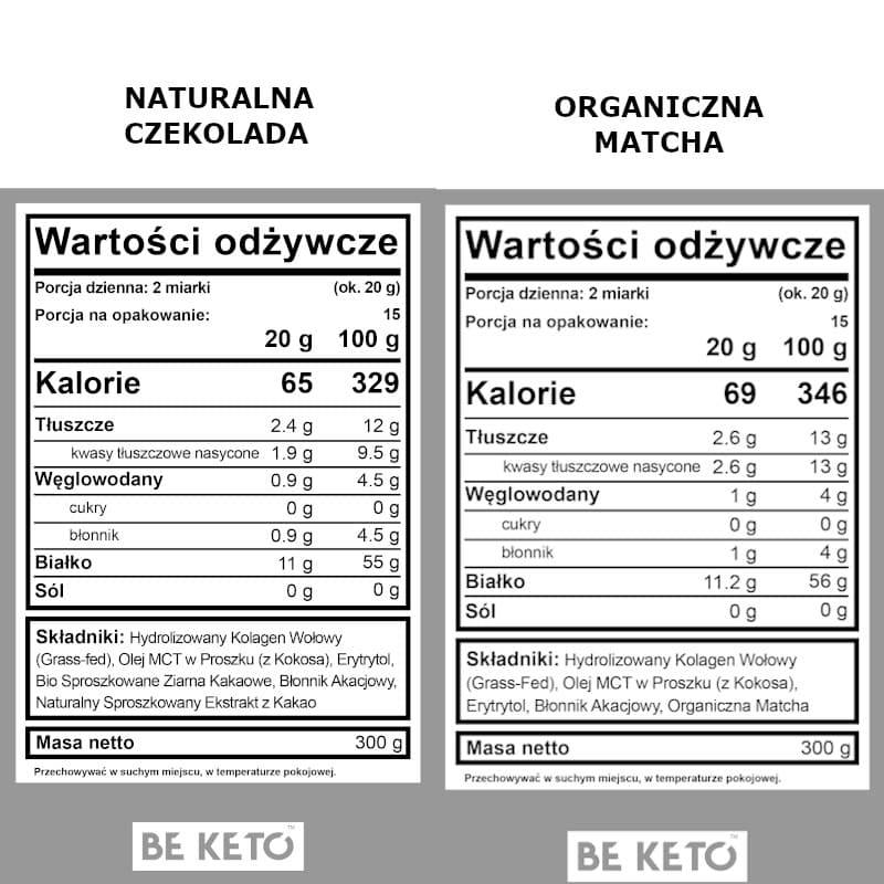 Kolagen z olejem MCT BeKeto w proszku 300 g - Różne smaki (Smak: francuska-wanilia)