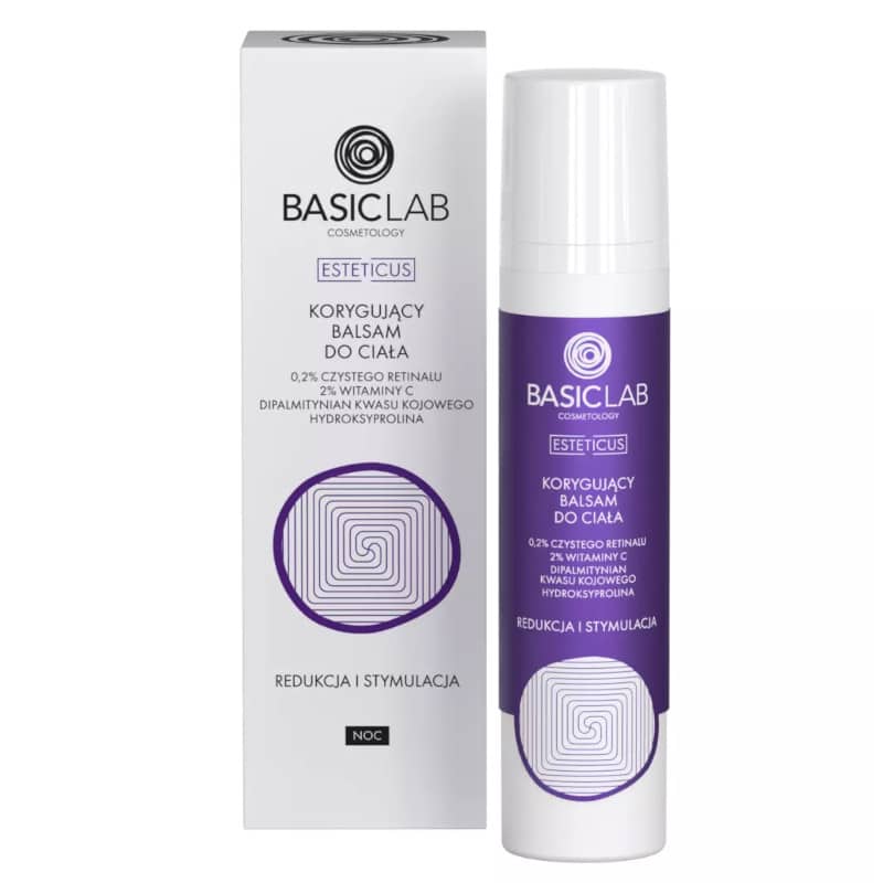 Korygujący balsam do ciała BASICLAB - Rredukuje niedoskonałości, przebarwienia - 100 ml