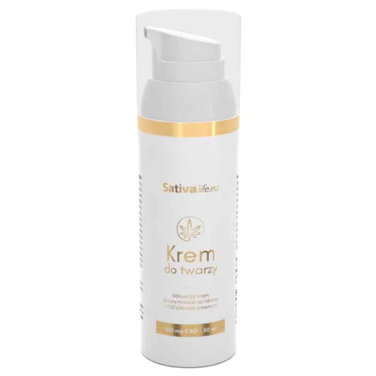 Krem do twarzy CBD Sativa Life - Intensywna pielęgnacja i regeneracja - 50 ml