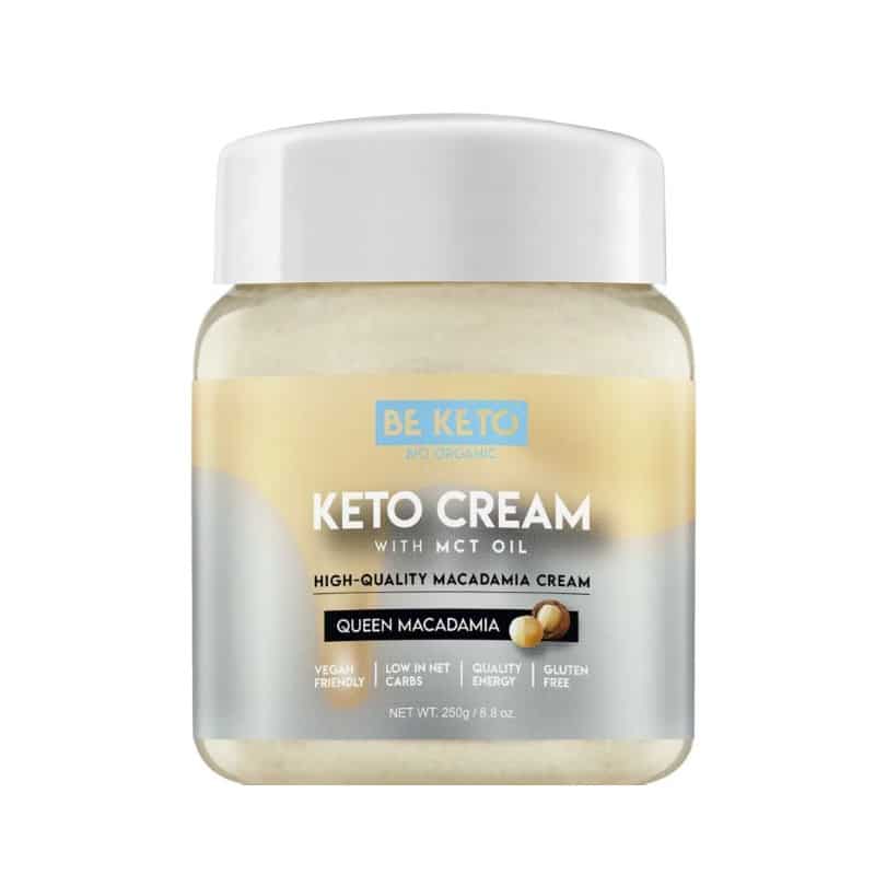 Keto Krem z Olejem MCT BeKeto - Różne Smaki 250 g (Smak: krolowa-makadamia)