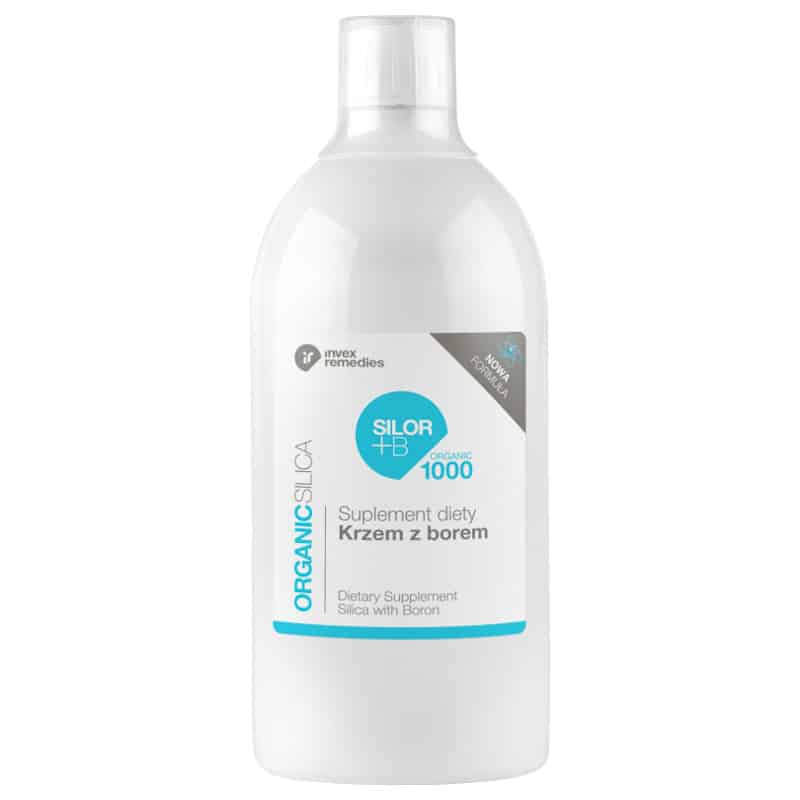 Krzem z borem SILOR+B ORGANIC Invex Remedies - Uzupełnia niedobór krzemu i boru - 1000 ml