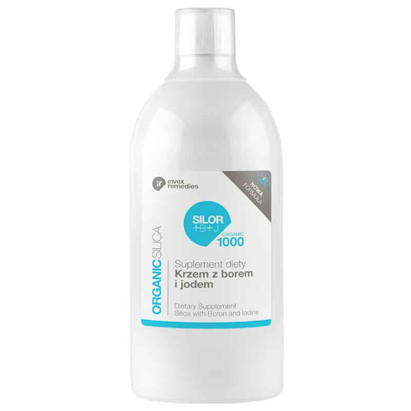 Krzem z borem i jodem SILOR+B+J ORGANIC Invex Remedies - Wspomaga pracę tarczycy - 1000 ml