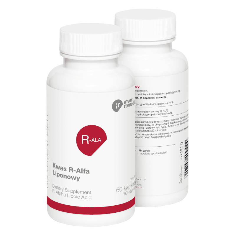 Kwas R-Alfa Liponowy Invex Remedies - 60 kapsułek