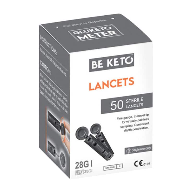 Lancety sterylne do pobrania próbki krwi do GluKeto Meter BeKeto - 50 sztuk