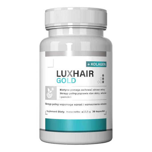Luxhair Gold - Dla pięknych i mocnych włosów, zdrowej skóry i paznokci (Ilosc-opakowan: 3-opakowania)