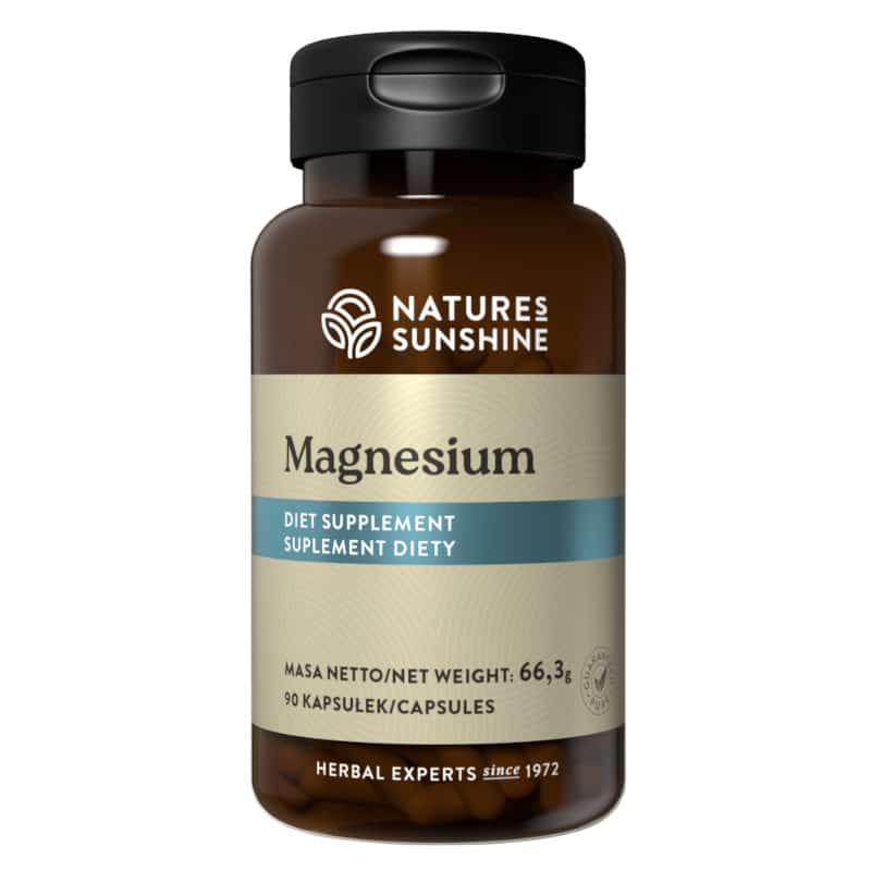Magnesium Nature's Sunshine - Magnez wspiera układ nerwowy - 90 kapsułek
