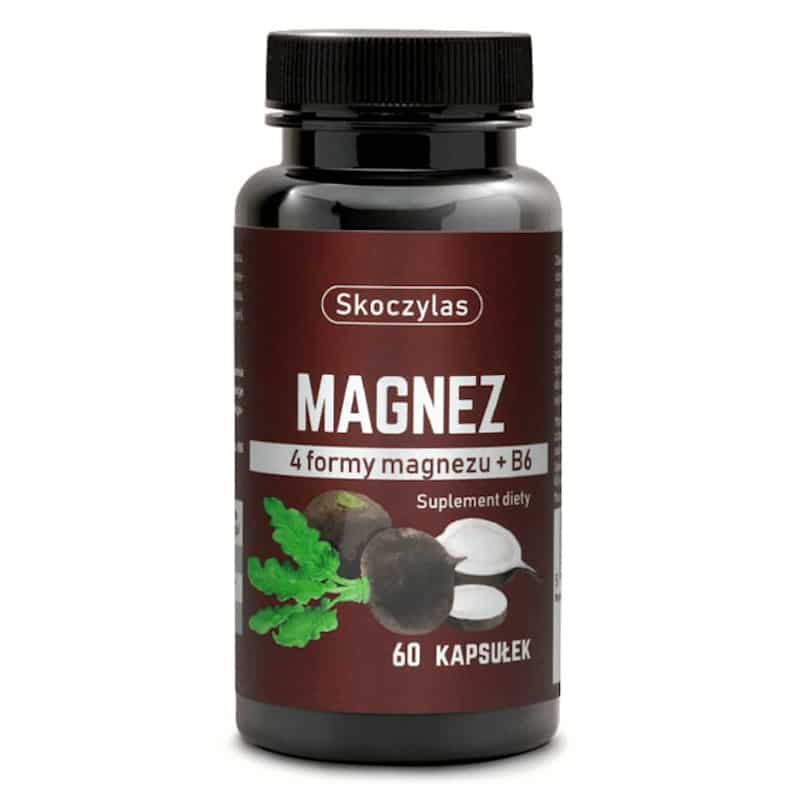 Magnez 4 formy + witamina B6 Czarna rzepa Skoczylas - 60 kapsułek