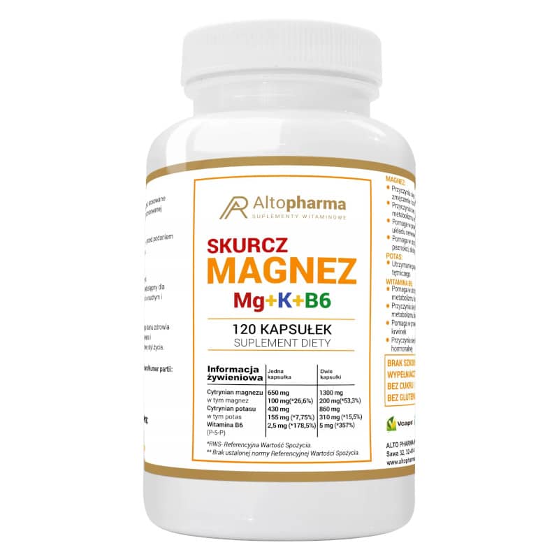 Magnez Skurcz Mg+K+B6 Forte Alto Pharma - 120 kapsułek