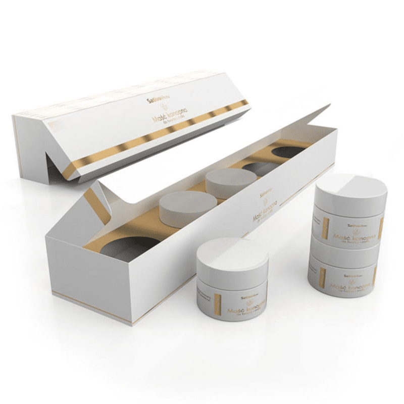 Maść Konopna 1500 mg CBD Sativa Life - Naturalny produkt do pielęgnacji twarzy i ciała - 5 x 10 ml