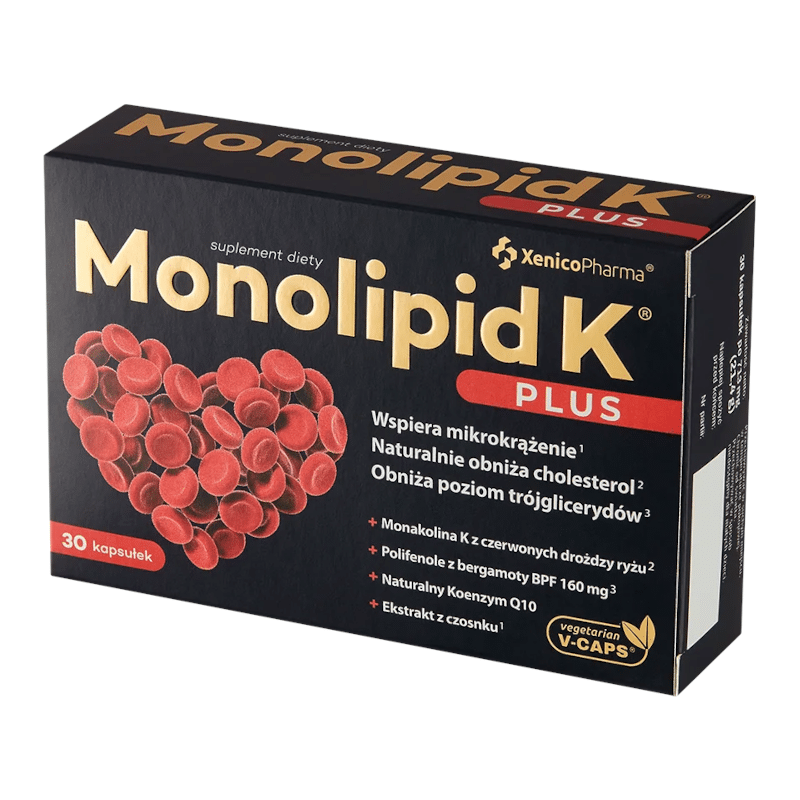 Monolipid K Plus Xenico Pharma - Prawidłowy cholesterol - 30 kapsułek