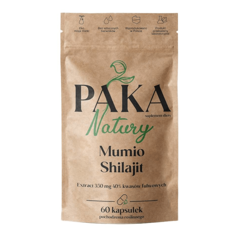 Mumio Shilajit Paka Natury - Wsparcie organizmu - 60 kapsułek