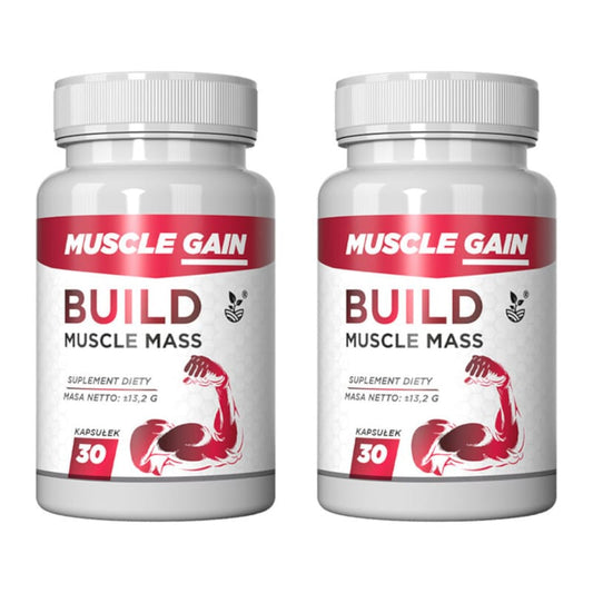 Muscle Gain Build - Suplement diety na masę mięśniową (Ilosc-opakowan: 3-opakowania)