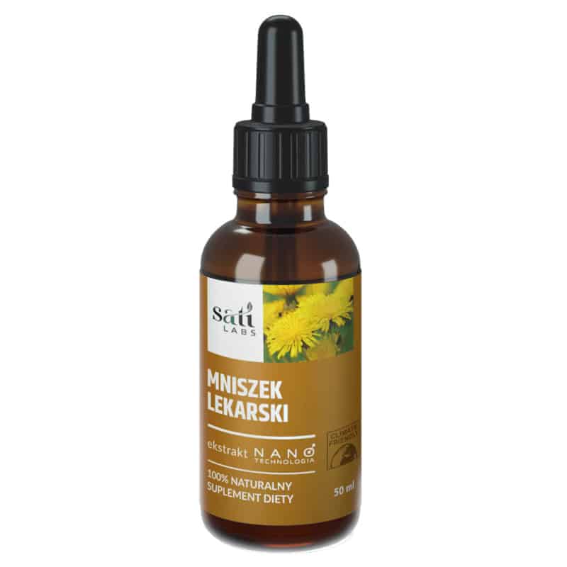 Nano Mniszek lekarski SATI Labs - Wspomaga odporność, reguluje cukier i ciśnienie krwi - 50 ml