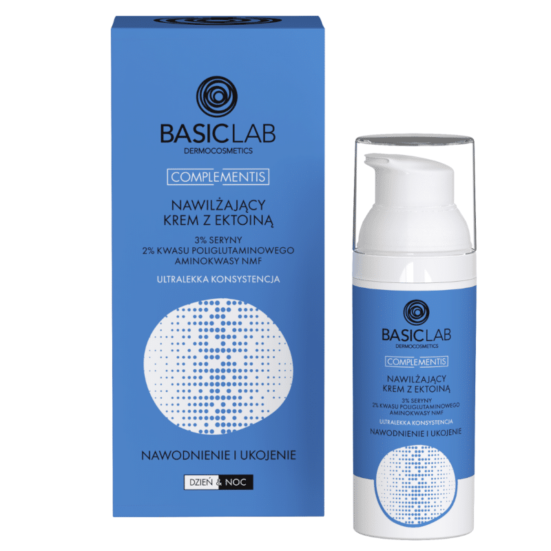 Nawilżający krem z ektoiną BASICLAB - Nawadnia i koi - 50 ml